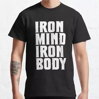 Летняя мужская мода повседневная футболка с коротким рукавом Iron Mind Iron Body черные футболки больших размеров S синий