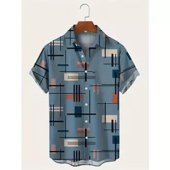Летняя мужская рубашка в стиле casual S