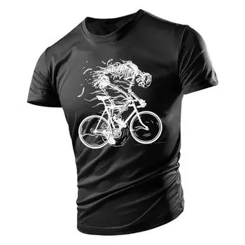 Летняя новинка Ride Like Hell s Skull Мужская винтажная повседневная футболка с круглым вырезом с коротким рукавом и принтом черепа, свободная футболка большого размера, уличная мужская одежда XS