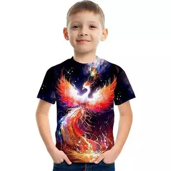 Летняя одежда для малышей Футболка для мальчика Flying Eagle для младенцев Детская одежда Топы с коротким рукавом для девочек Детская одежда 100