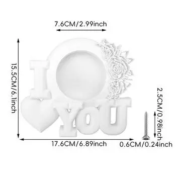 Letter Rose Creative Design Photo Frame Desktop Ornament For Picture Display