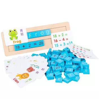 Letter Spelling Word Practice Wooden Stacking Blocks For Early Learning Toy