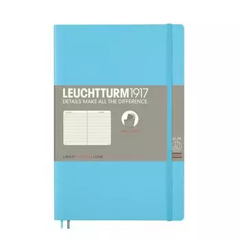 Leuchtturm Note B6 Горизонтальная линейка Мягкая обложка Ледяной Синий 358311 Подлинный импортный продукт