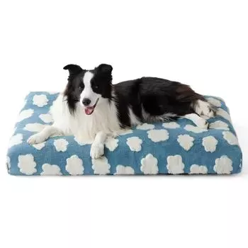 Leure Dog Pet Pet Cat Высокоэластичная пена Съемная Легко для домашних животных Доступно в 2-местном варианте, Кровать, Подушка, Кровать, Водонепроницаемая, Наполненная, Чехол, Нескользящая синий