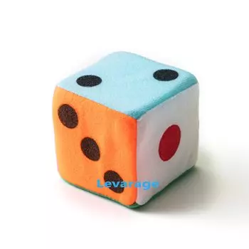 Levarage 0032 Sponge Dice Dice Ringing Dice Large Colorful Dice Levarage Trademark Registered Product with Company Name Logo Sugoroku Palm-sized