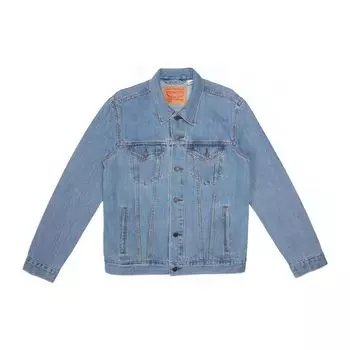 Levis Solid однобортная джинсовая куртка с карманами Мужская верхняя одежда синяя 72334-0131