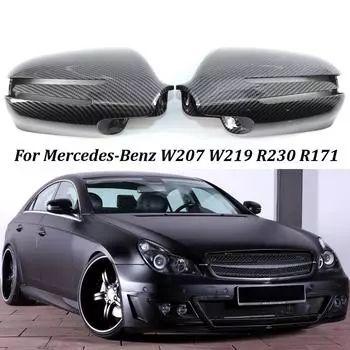 Левый и правый автомобильный чехол для зеркала заднего вида для Mercedes-Benz W207 W219 R230 R171 E-Coupe CLS SL SLK Class ABS Carbon 1 Pair Mirror Light