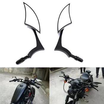 Лезвие хромированные зеркала для мотоцикла, алюминий для Honda VTX1300C Fury VT13CX VT1300CX, зеркало заднего вида 8 мм 10 мм, мопед чёрный
