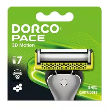Лезвия для бритвы Dorco Face 3D Motion 7-Ply, 4 шт., 1 шт., корейское лезвие для бритвы