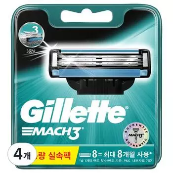Лезвия для бритвы Gillette Mach3 Original, 8 упаковок, 4 шт., корейское лезвие для бритвы