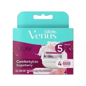 Лезвия для бритвы Gillette Venus Olay Sugarberry, 4 упаковки, 1 шт., корейское лезвие для бритвы