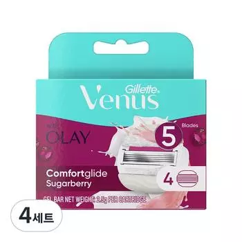 Лезвия для бритвы Gillette Venus Olay Sugarberry, 4 упаковки, 4 шт., корейское лезвие для бритвы