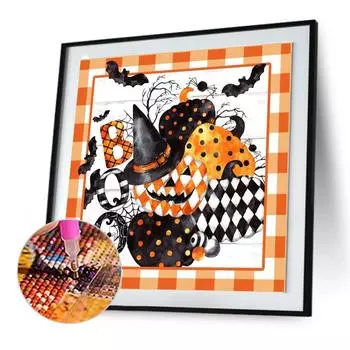 LF# 5D DIY Full Round Drill Diamond Painting Pumpkin Kit Home Decor Art Craft30x