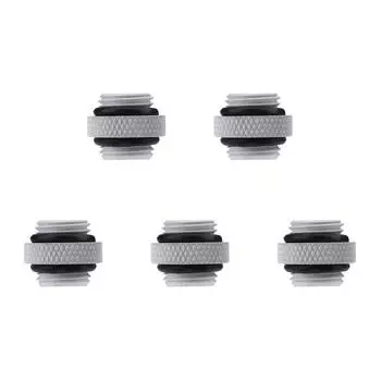 LF# G1/4 Dual External Thread Hose Connector for PC Water Cooling System(White)