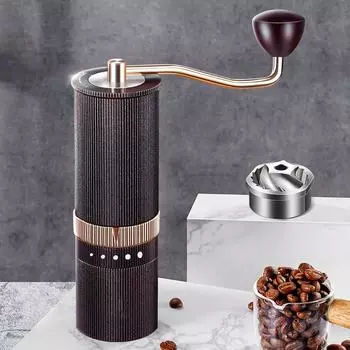 LFGB Certificated Manual Coffee Bean Grinder 5 Gears Thickness Adjustable Stainless Steel Rotor Coffee Powder Maker for Office