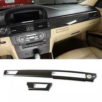 LHD для BMW 3 серии E90 2005-2012 ABS текстура из углеродного волокна внутренняя отделка центральной консоли приборной панели A