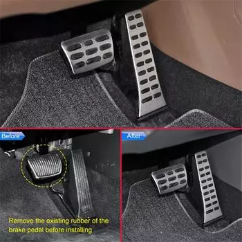 LHD Стальные накладки на педали тормоза и газа без сверления для Hyundai/Kia/Genesis