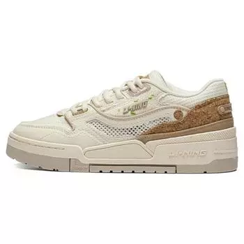 Li Ning 001 Btc Prm нескользящие износостойкие низкие кроссовки для скейтбординга женские кроссовки для скейтбординга матово-белые AGCT068-1 35