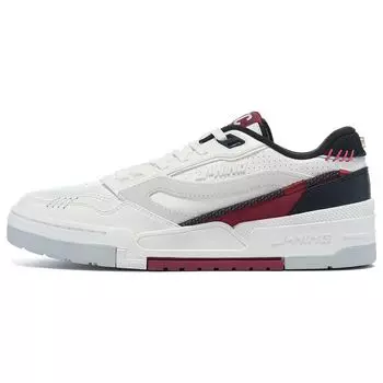 Li Ning 001 Btc Prm прочные дышащие низкие кроссовки для скейтбординга мужские белые красные AGCT003-3 43
