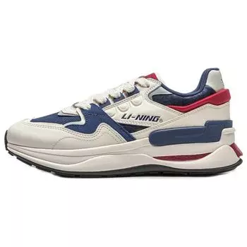 Li Ning 001 Chuxin V2 повседневные универсальные нескользящие износостойкие кроссовки мужские кроссовки белые синие AGCT501-1 42