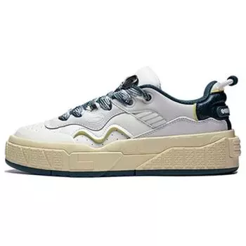 Li Ning 001 Unblock модные удобные универсальные нескользящие низкие кроссовки для скейтбординга мужские кроссовки белые зеленые AGCT095-1 43