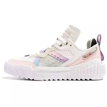 Li Ning 001 Unblock нескользящие износостойкие низкие кроссовки для скейтбординга женские кроссовки для скейтбординга Cherry-Blossom-Pink AGCR346-2 38