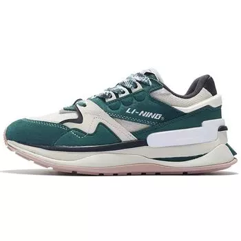 Li Ning 001 V2 прочные светоотражающие кроссовки Rebound с низким верхом, повседневные мужские кроссовки, зеленые AGCS109-4 41