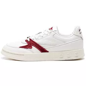 Li-Ning 1990 Удобные универсальные повседневные низкие кроссовки мужские кроссовки белые красные ALFR099-1 41