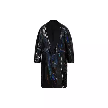 Li Ning 21FW Wu Chuang Wu Yi блестящий двусторонний теплый однотонный длинный пуховик мужская верхняя одежда черный AYMR063-1 L
