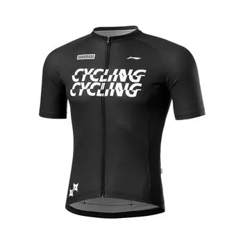 Li Ning 3D Крой Удобный Дышащий Простой Велосипедный Короткий Рукав Мужские топы LCUE289-1 M