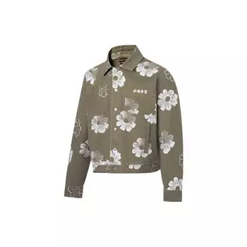 Li Ning All Over Print Button Down Jacket Unisex Jacket AFDT143-4 S