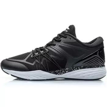 Li-Ning Амортизирующие нескользящие прочные низкие кроссовки для бега мужские кроссовки черные белые ARHP233-1 40