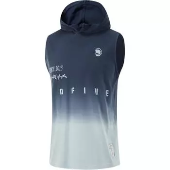 Li Ning Anti-Five Series Letter с капюшоном, удобный дышащий спортивный жилет, мужские жилеты, темно-синий, небесно-голубой, градиентный AVSU499-2 M