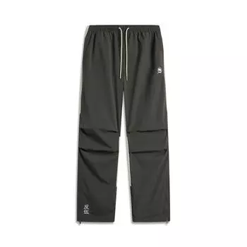 Li-Ning Anti-Five Series Spliced Mid-Rise Drawstring Comfortable Breathable Straight-Leg Sports Pants Men Pants Dark-Gray Oatmeal-Gray AYKU137-2 L