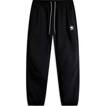 Li Ning Anti-Five Series удобные повседневные спортивные длинные брюки с буквенным принтом мужские низы черного цвета AYKU135-1 S