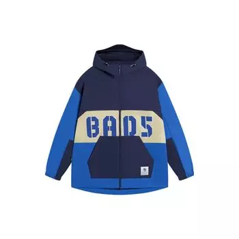 Li-Ning Anti-Wu Series, ветровка с буквенным принтом и логотипом, куртка на молнии с капюшоном, мужские куртки, синий цвет индиго, AFDSA81-1 L
