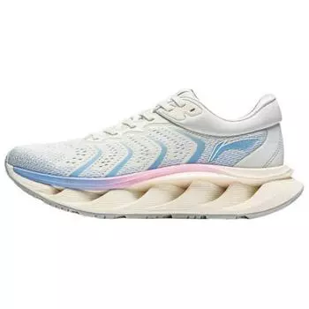 Li Ning Arc CRC удобные дышащие амортизирующие прочные низкие повседневные кроссовки для бега мужские кроссовки белые синие AZGU005-7 42