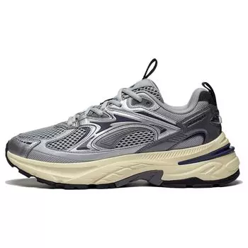 Li-Ning Aurora 2K Flat Heel Round Toe износостойкие низкие повседневные туфли мужские кроссовки серо-бежевые AGCT107-4 40