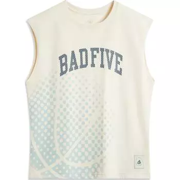 Li Ning Bad Five Letter Круглый вырез Удобный дышащий универсальный свободный жилет без рукавов Мужские топы Rock-White Gray AVSU779-1 XL