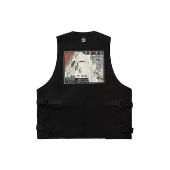 Li Ning Bad Five Tactical Print Дышащий повседневный жилет унисекс Жилеты Черный AMDR009-1 S