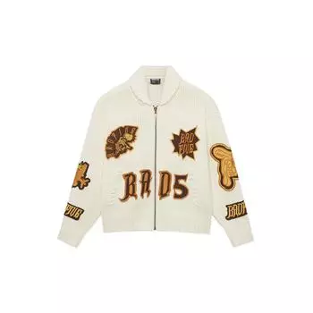 Li-Ning Badfive Knit Letter с длинным рукавом Свободный свитер Мужская верхняя одежда Off-White AMBS151-1 M