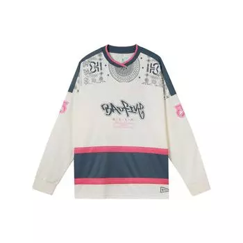 Li-Ning Badfive Series повседневный спортивный дышащий вязаный пуловер с длинными рукавами, мужские топы Off-White AAER207-1 L
