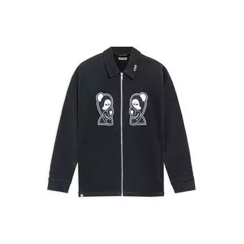 Li-Ning Badfive Свободная куртка с асимметричным рисунком Мужская верхняя одежда Черный AFDRA33-1 L