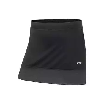 Li Ning Badminton Series однотонные быстросохнущие прохладные юбки-шорты женские плавки черные ASKR020-3 S