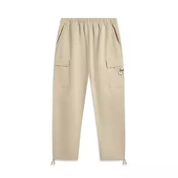 Li-Ning Basketball Series Letter Mid-Waist Breathable Versatile Straight Leg Casual Pants Men bottoms Coastal-Gray AKXV141-1 M