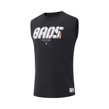 Li-Ning Basketball Series Letter Round Neck Breathable Versatile Sleeveless Vest Men Tops Black AVSV011-3 S