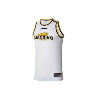 Li-Ning Баскетбольная майка CBA League Edition сезона 2021-2022 Liaoning Team Home Standard, мужские топы белого цвета AAYR463-1
