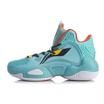 Li-Ning Баскетбольные кроссовки Air Strike 6 V2 Shock Absorbent Non-Slip Mid-Top Мужские кроссовки Синие ABAQ005-2 43