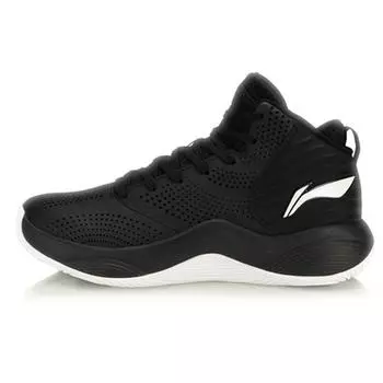 Li-Ning Баскетбольные кроссовки Magic Cloud с нескользящей подошвой, износостойкие, мужские, стандартные, черные, флисовые, версия ABPP039-1 43