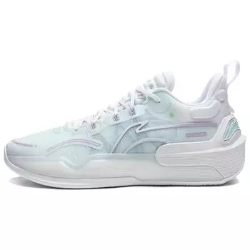 Li-Ning Баскетбольные кроссовки Yu Shuai 16 V2 с гибким рулевым управлением, противоскользящим дизайном, прочные, легкие, с низким верхом, мужские, белые ABAT003-7 44